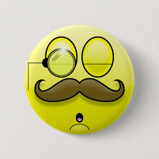 Moustache & Monocle Smilie Button