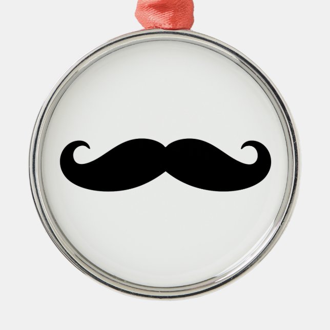 Moustache Moustache, Moustache design Metal Tree Decoration (Front)