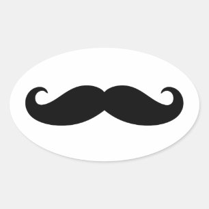 Moustache Moustache, Moustache design Oval Sticker