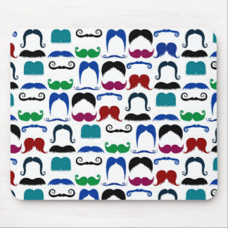 Moustache Moustache Retro Pattern Mouse Pad
