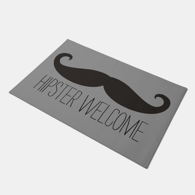 Moustache / Moustache / Schnurrbart + your ideas Doormat (Angled)