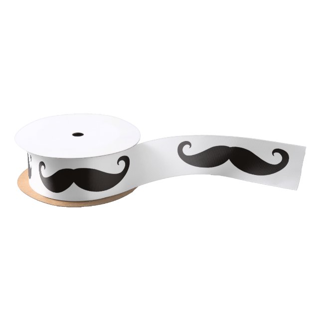 Moustache / Moustache / Schnurrbart + your ideas Satin Ribbon (Spool)