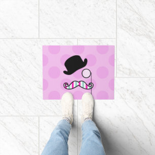 Moustache, Moustache, Stache, Monocle, Bowler Hat Doormat