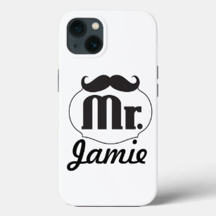 Moustache Mr. Hipster Vintage Retro iPhone 13 Case