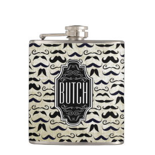 Moustache Mr. Hipster Vintage Retro Hip Flask