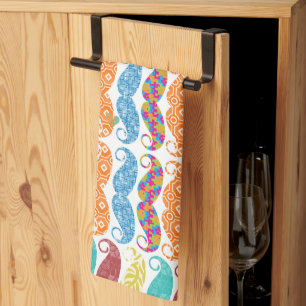 Moustache Mr. Hipster Vintage Retro Tea Towel