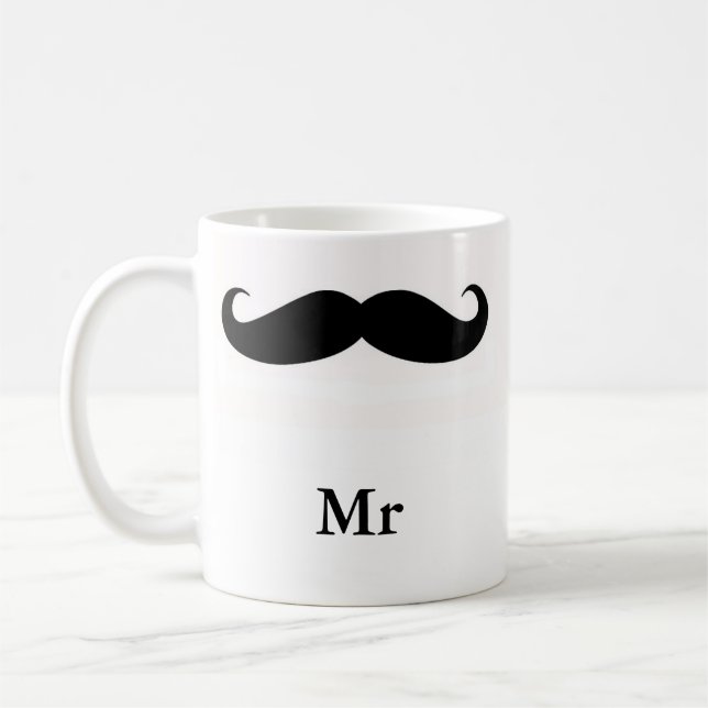 Moustache Mr Mug (Left)