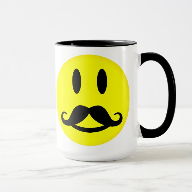 Moustache mug - choose style, customise (Right)