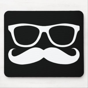 Moustache Nerd Mouse Pad