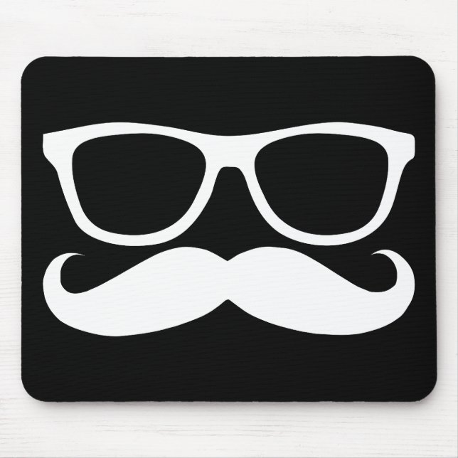 Moustache Nerd Mouse Pad (Front)