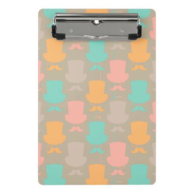 Moustache pattern 2 mini clipboard (Front)