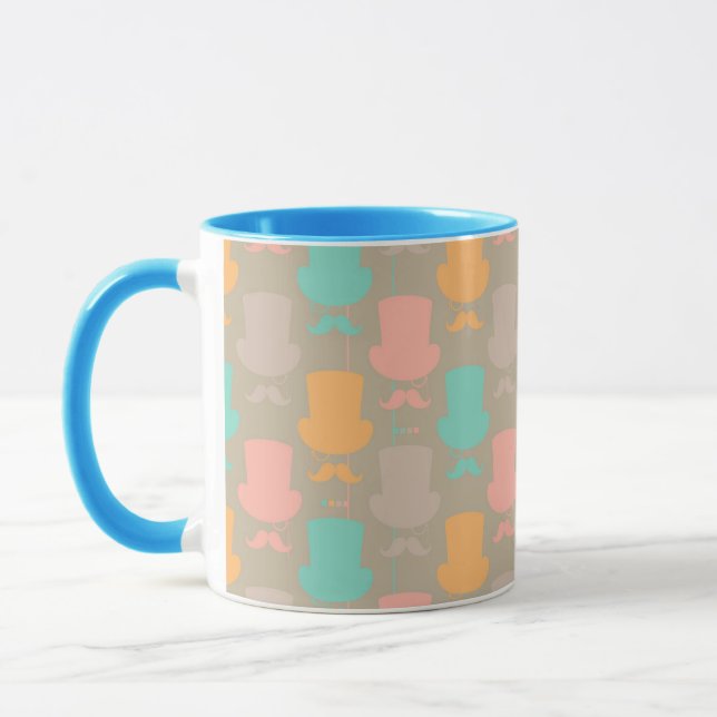 Moustache pattern 2 mug (Left)