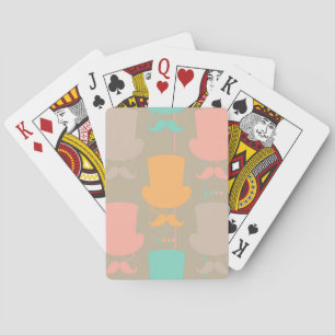 Moustache pattern 2 playing cards