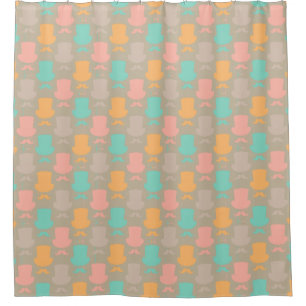 Moustache pattern 2 shower curtain