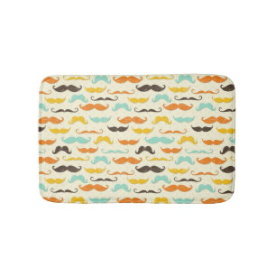 Moustache pattern 3 bath mat