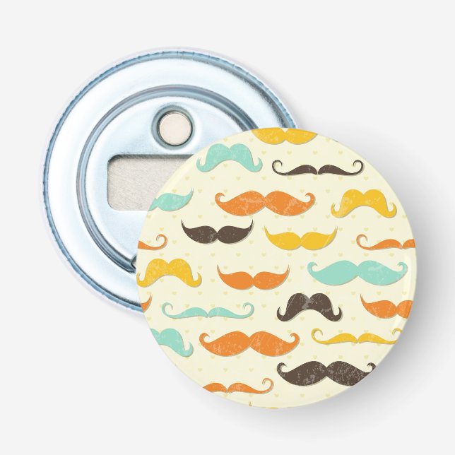 Moustache pattern 3 bottle opener (Front)