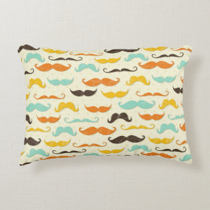 Moustache pattern 3 decorative cushion