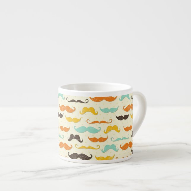 Moustache pattern 3 espresso cup (Front Right)