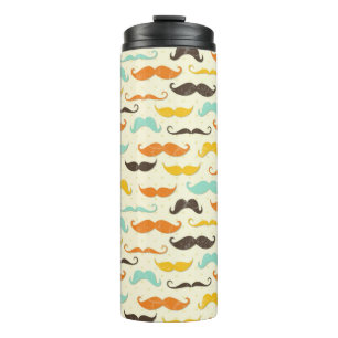 Moustache pattern 3 thermal tumbler