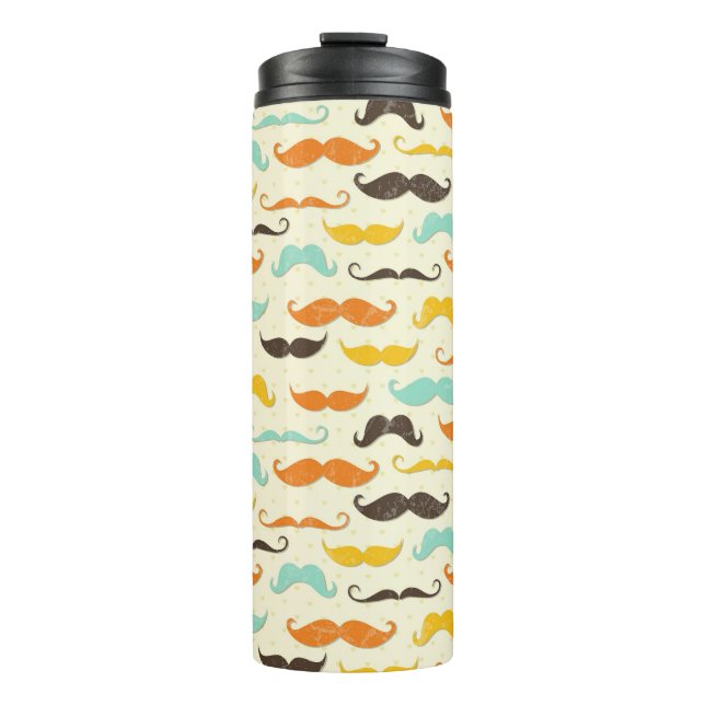 Moustache pattern 3 thermal tumbler (Front)
