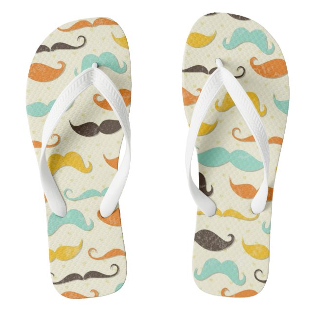 Moustache pattern 3 thongs (Footbed)