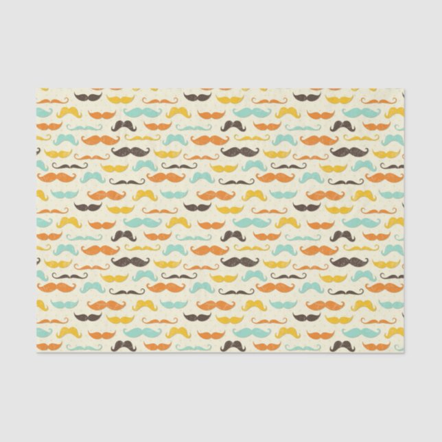 Moustache pattern 3 tissue paper (Front)