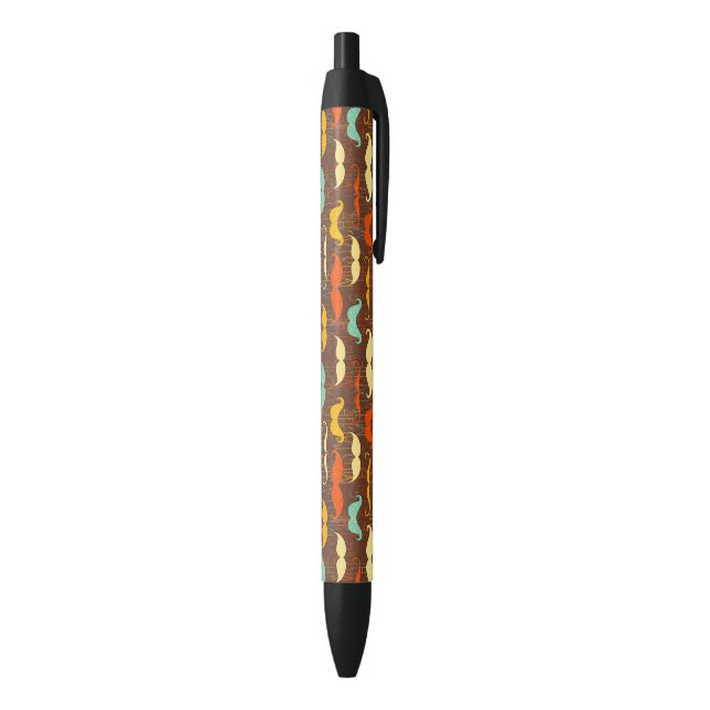 Moustache pattern black ink pen (Bottom (Vertical))
