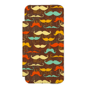 Moustache pattern incipio watson™ iPhone 5 wallet case