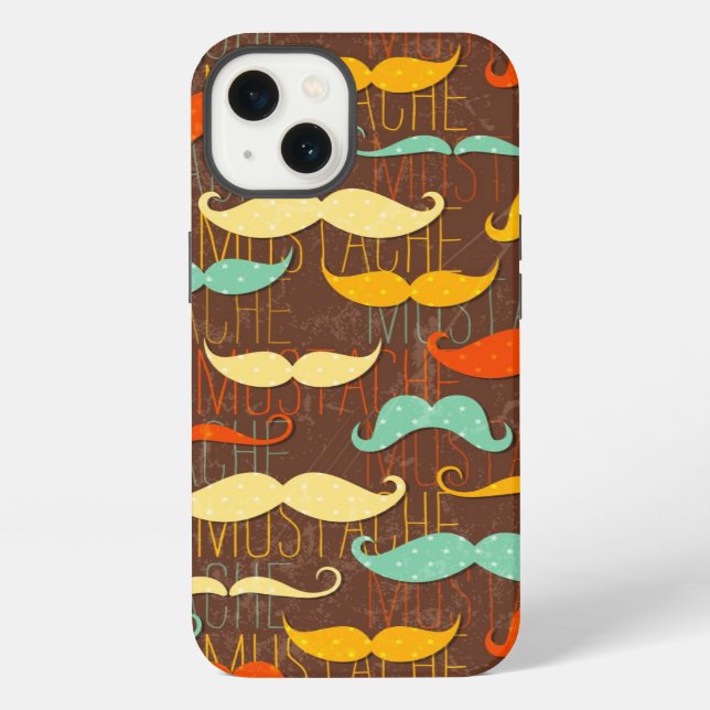 Moustache pattern iPhone case (Back)
