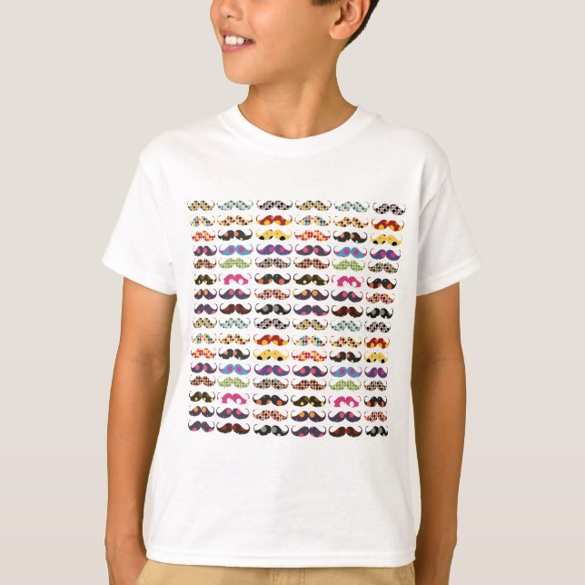 Moustache pattern is cute T-Shirt (Front)