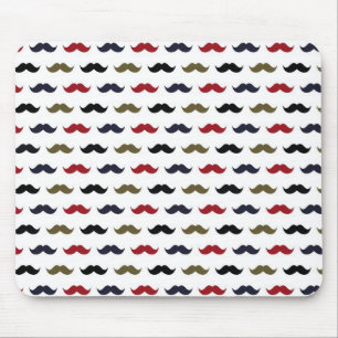 Moustache Pattern Mouse Pad
