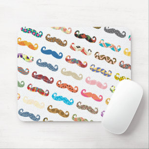 Moustache Pattern Mouse Pad