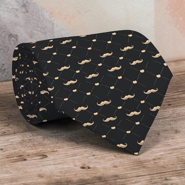 Moustache Pattern Necktie Tie (Creator Uploaded)