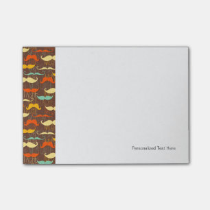 Moustache pattern post-it notes