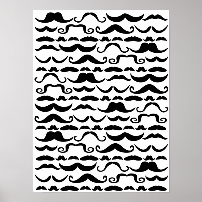 Moustache Pattern Poster (Front)