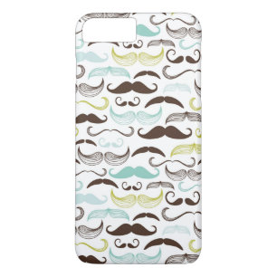 Moustache pattern, retro style 2 iPhone 8 plus/7 plus case