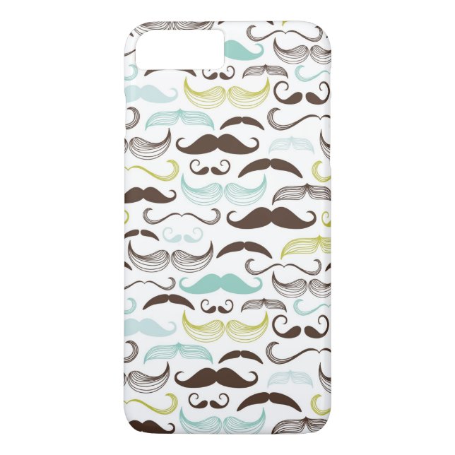 Moustache pattern, retro style 2 Case-Mate iPhone case (Back)
