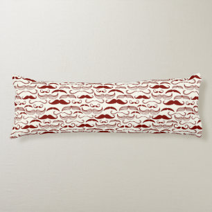 Moustache pattern, retro style 3 body cushion