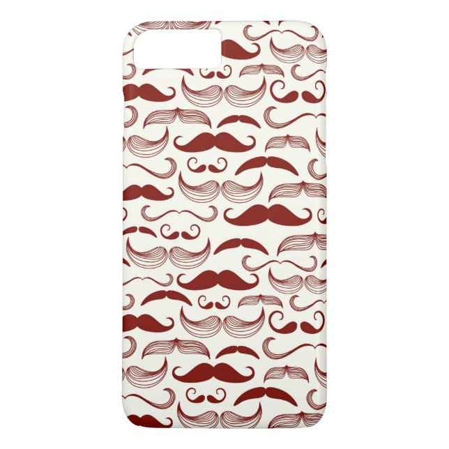 Moustache pattern, retro style 3 Case-Mate iPhone case (Back)