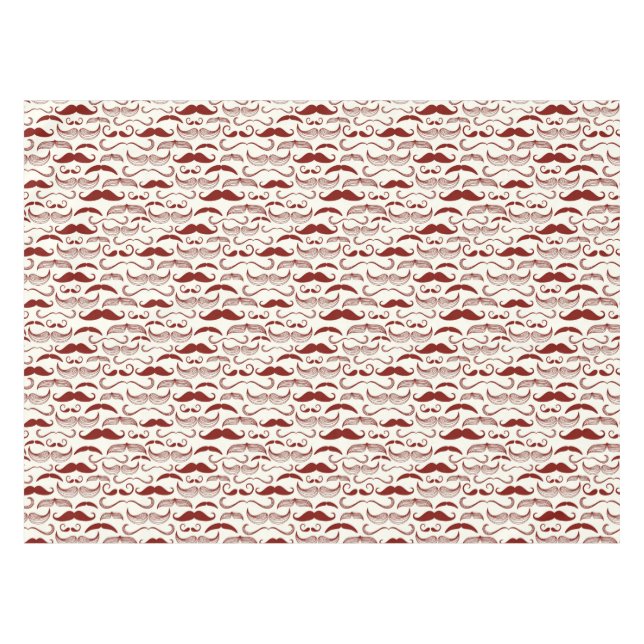 Moustache pattern, retro style 3 tablecloth (Front (Horizontal))