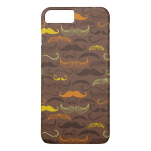 Moustache pattern, retro style 5 iPhone 8 plus/7 plus case