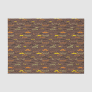 Moustache pattern, retro style 5 tissue paper