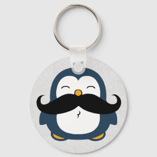Moustache Penguin Key Ring