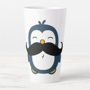 Moustache Penguin Latte Mug