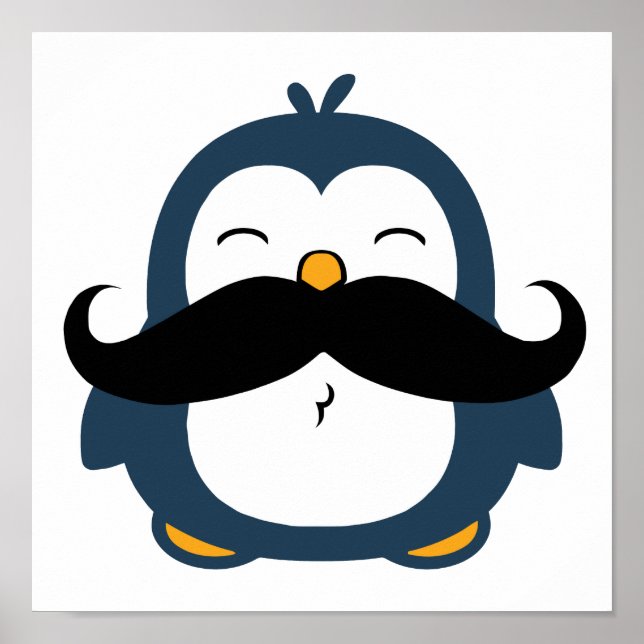 Moustache Penguin Trend Poster (Front)