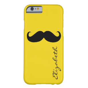 Moustache Plain Yellow Background Barely There iPhone 6 Case