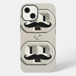 Moustache power outlet iPhone case