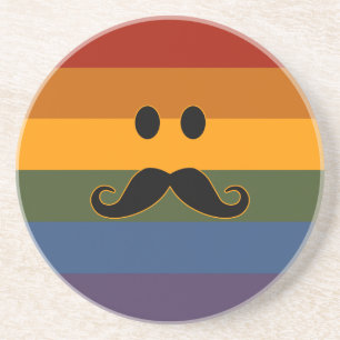 Moustache Pride custom coaster