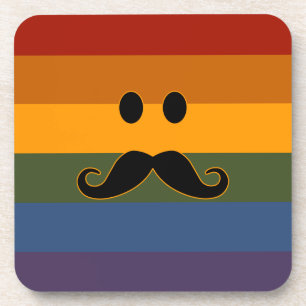 Moustache Pride custom coasters
