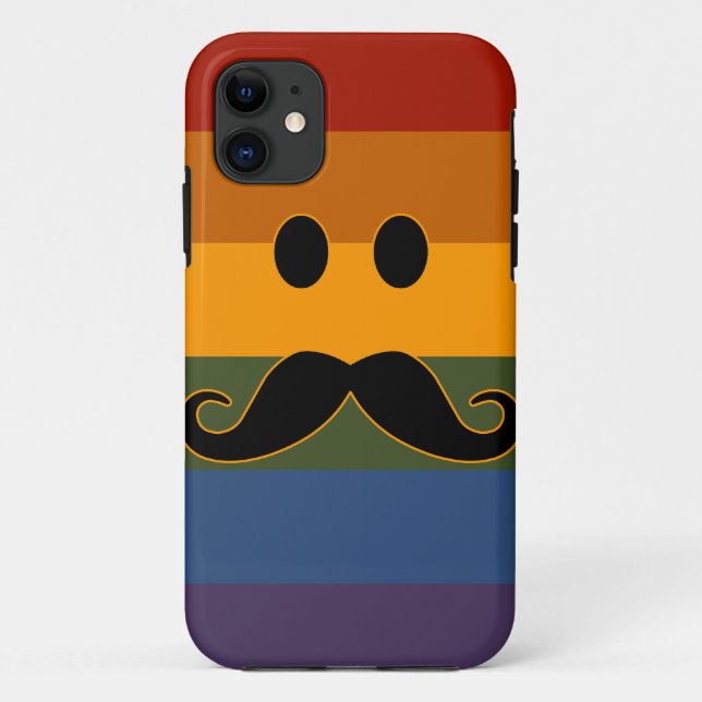 Moustache Pride custom iPhone case (Back)